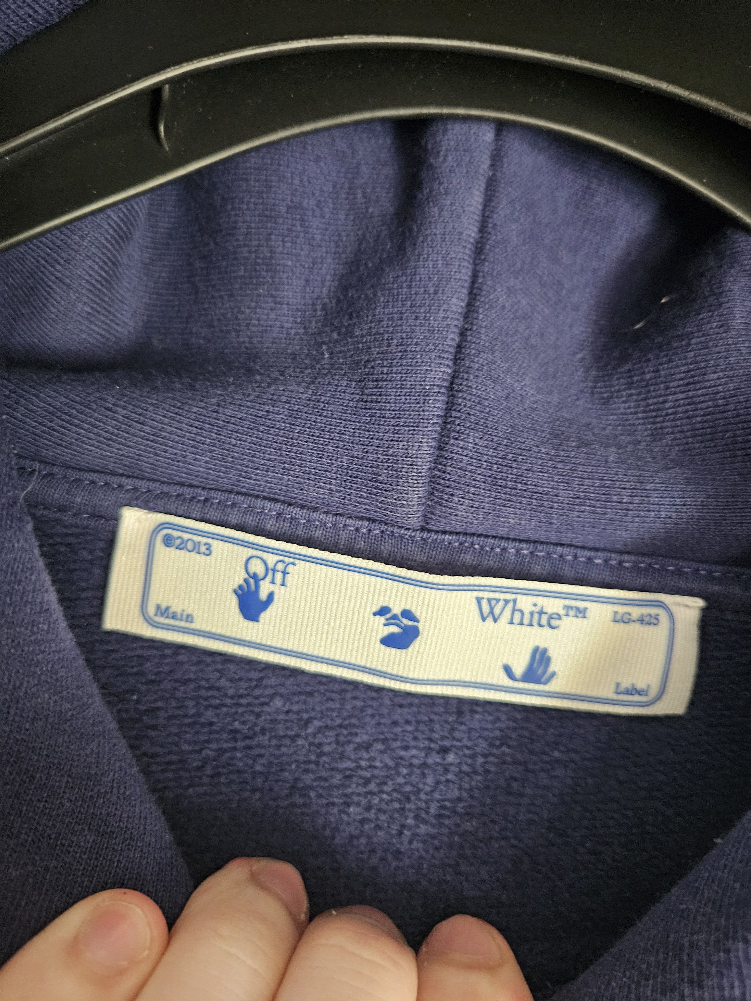Off-White Oversized Blue Arrows Logo Hoodie Size US S / EU 44-46 / 1 - 6 Thumbnail