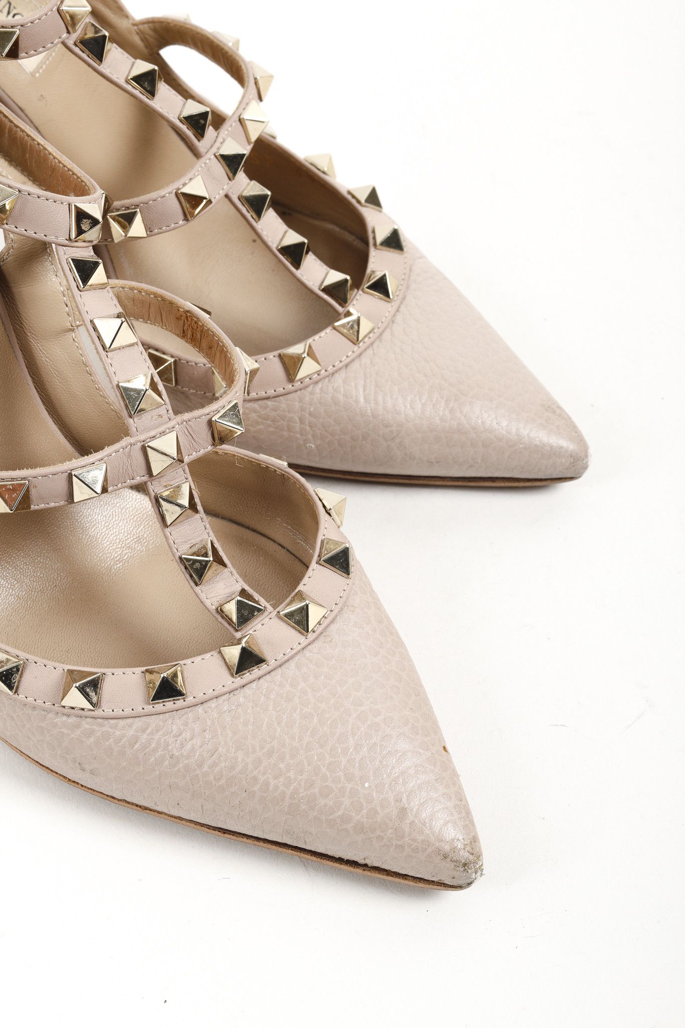 Valentino Valentino Pale Pink Rockstud Heels Size US 6.5 / IT 36.5 - 6 Thumbnail