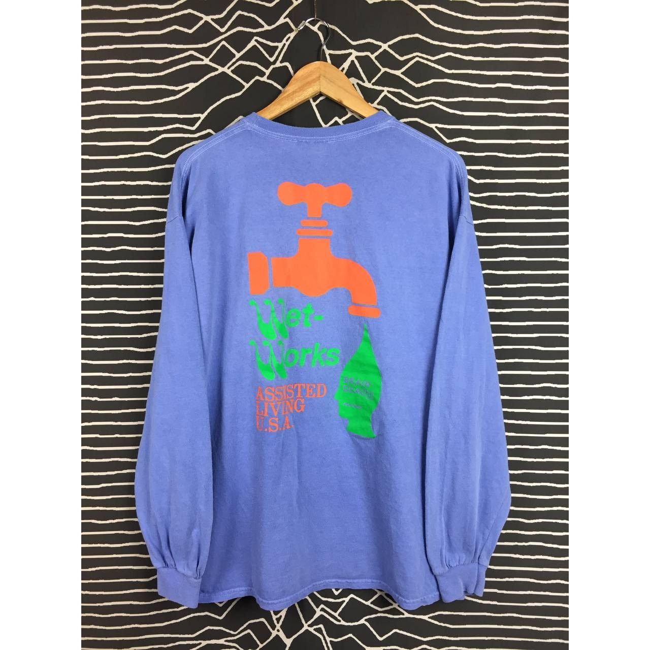 Brain Dead Wet Works Graphic Longsleeve Tee Size L
