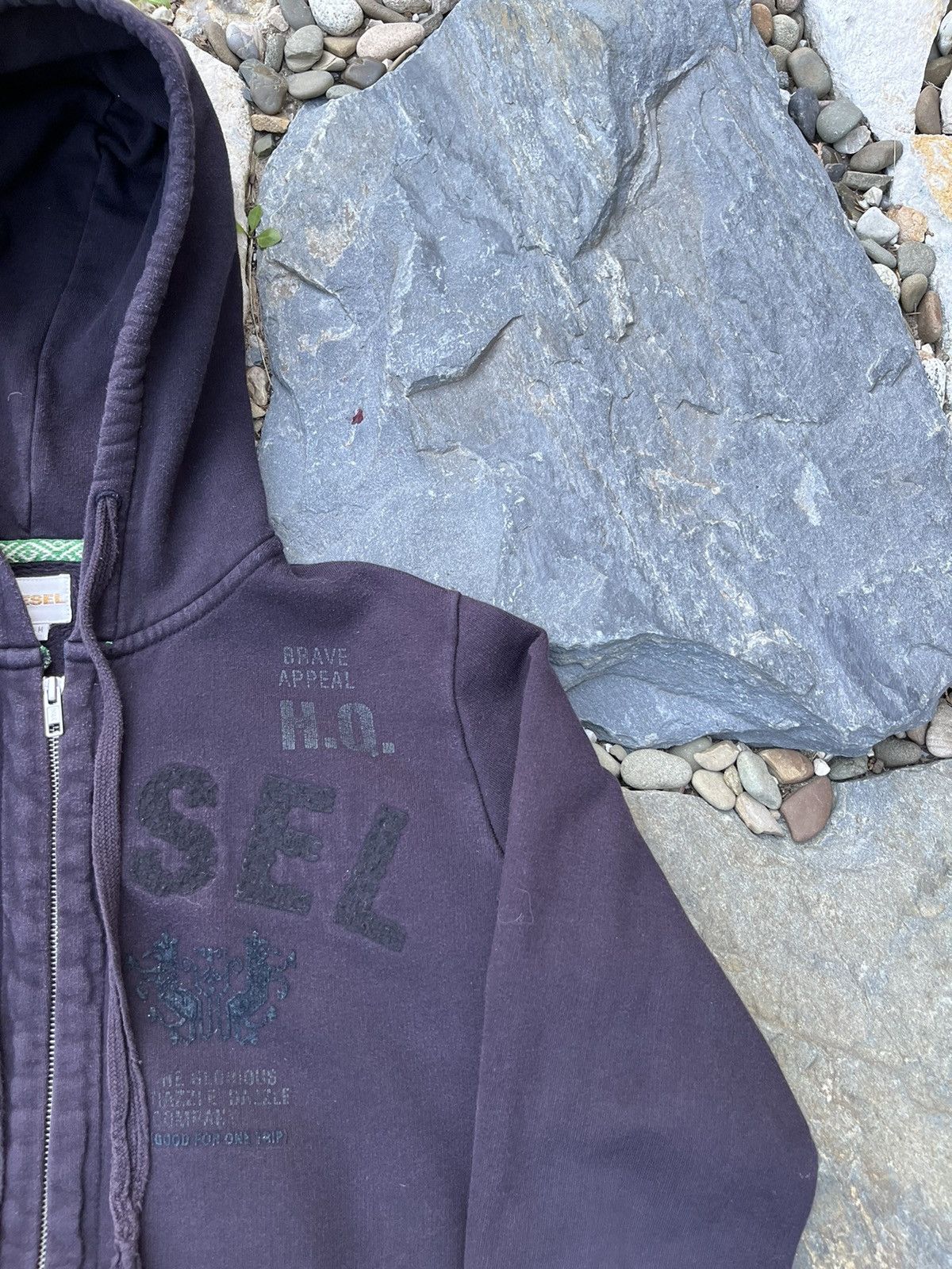 Diesel × Vintage Vintage Diesel y2k zip hoodie faded distressed washed retro Size US M / EU 48-50 / 2 - 3 Thumbnail