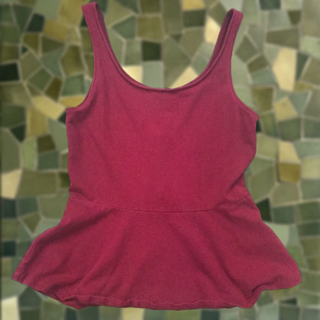 Express Express Womens Shirt Halter Sleeveless Swing Blouse Medium Burgundy Stretch Size M / US 6-8 / IT 42-44 - 1 Thumbnail