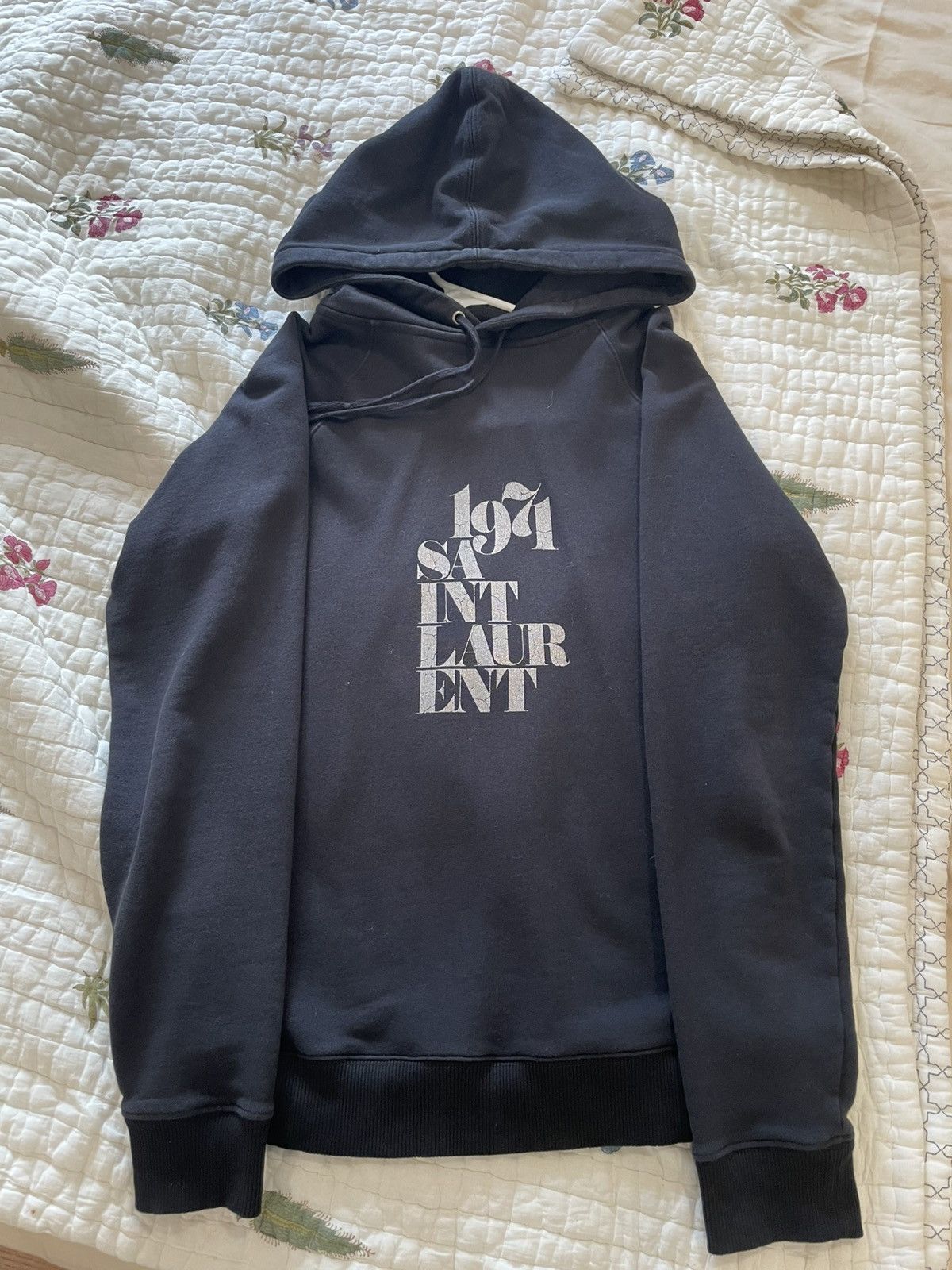 Saint Laurent Paris Saint Laurent 1971 black hoodie Size US M / EU 48-50 / 2 - 1 Thumbnail