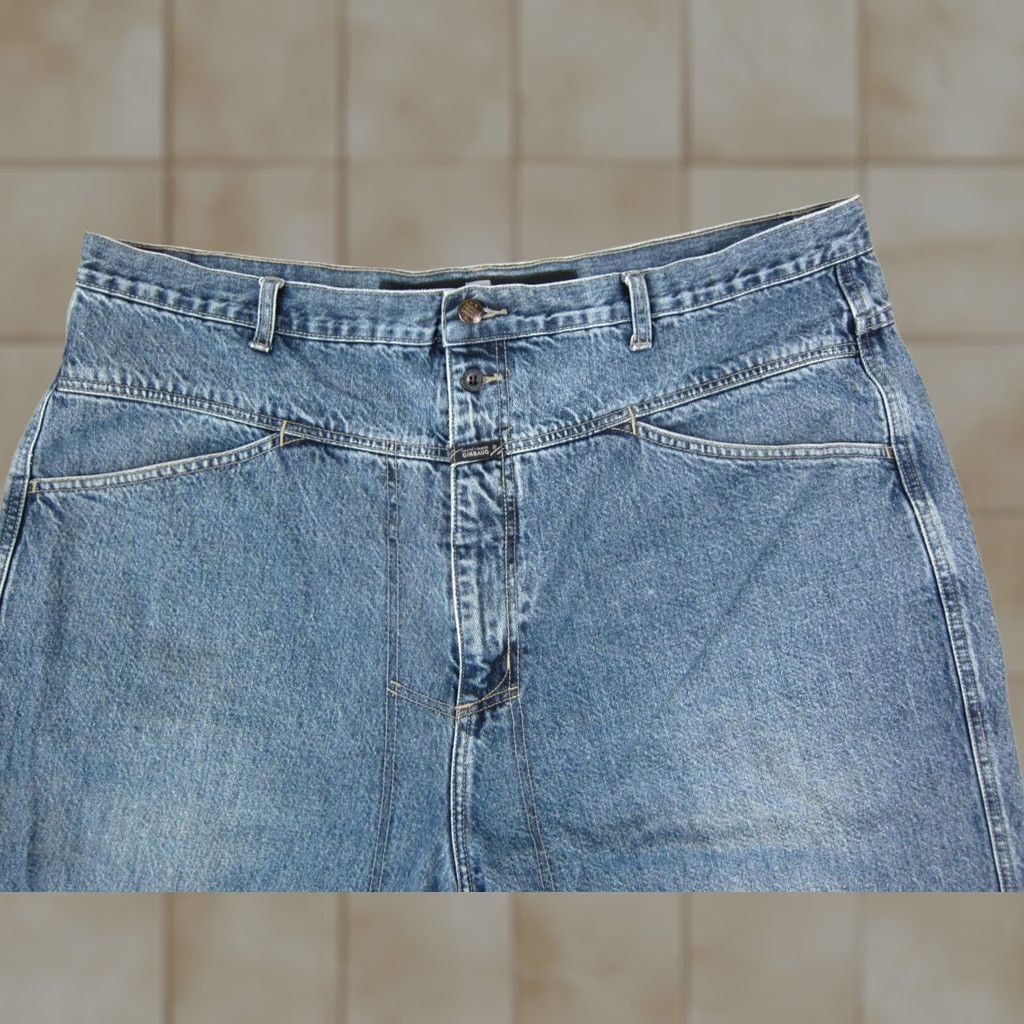 Denime VINTAGE Girbaud Shorts Mens 42 Blue Marithe Francois Denim Baggy Jorts Loose 90s Y2K Size US 42 / EU 58 - 1 Thumbnail