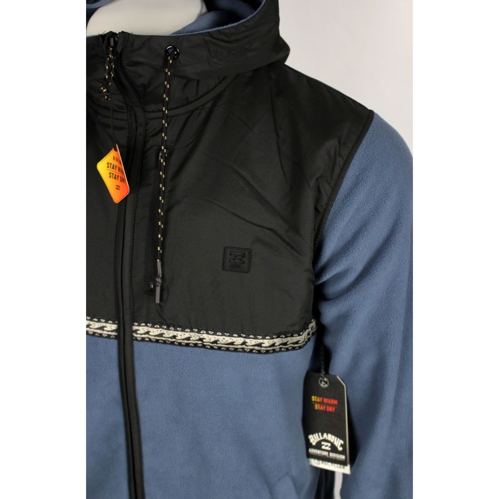 Billabong VINTAGE Billabong Men's Boundar Lite Zip Pullover Hoodie Adventure Division Medium Blue Size US M / EU 48-50 / 2 - 4 Thumbnail