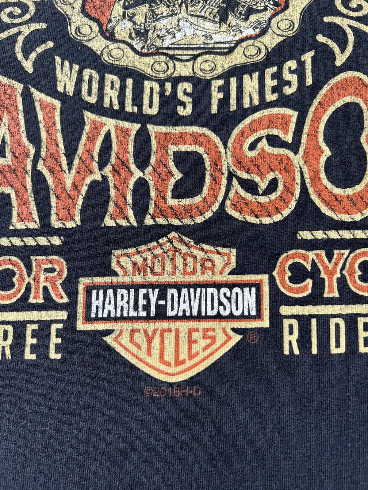 Harley Davidson Vintage 2016 Harley Davidson Bumblebee Stinger Black T-shirt Size US L / EU 52-54 / 3 - 8 Thumbnail