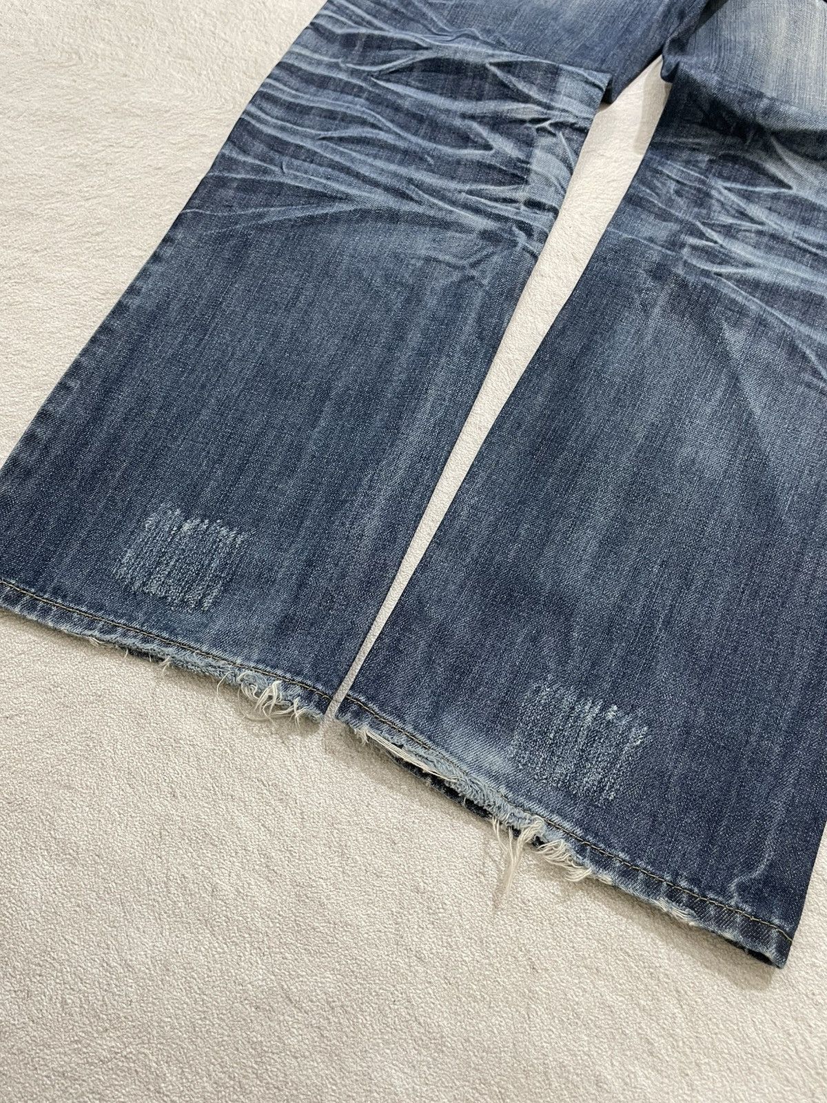 If Six Was Nine 2000s Jundol Distressed Fading Denim Bootcut Size US 32 / EU 48 - 10 Thumbnail