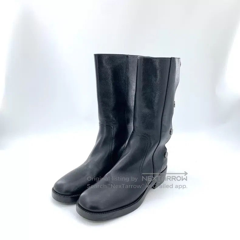 Dior Dior Black leather round toe hidden buckle design casual f Size US 7.5 / IT 37.5 - 1 Thumbnail