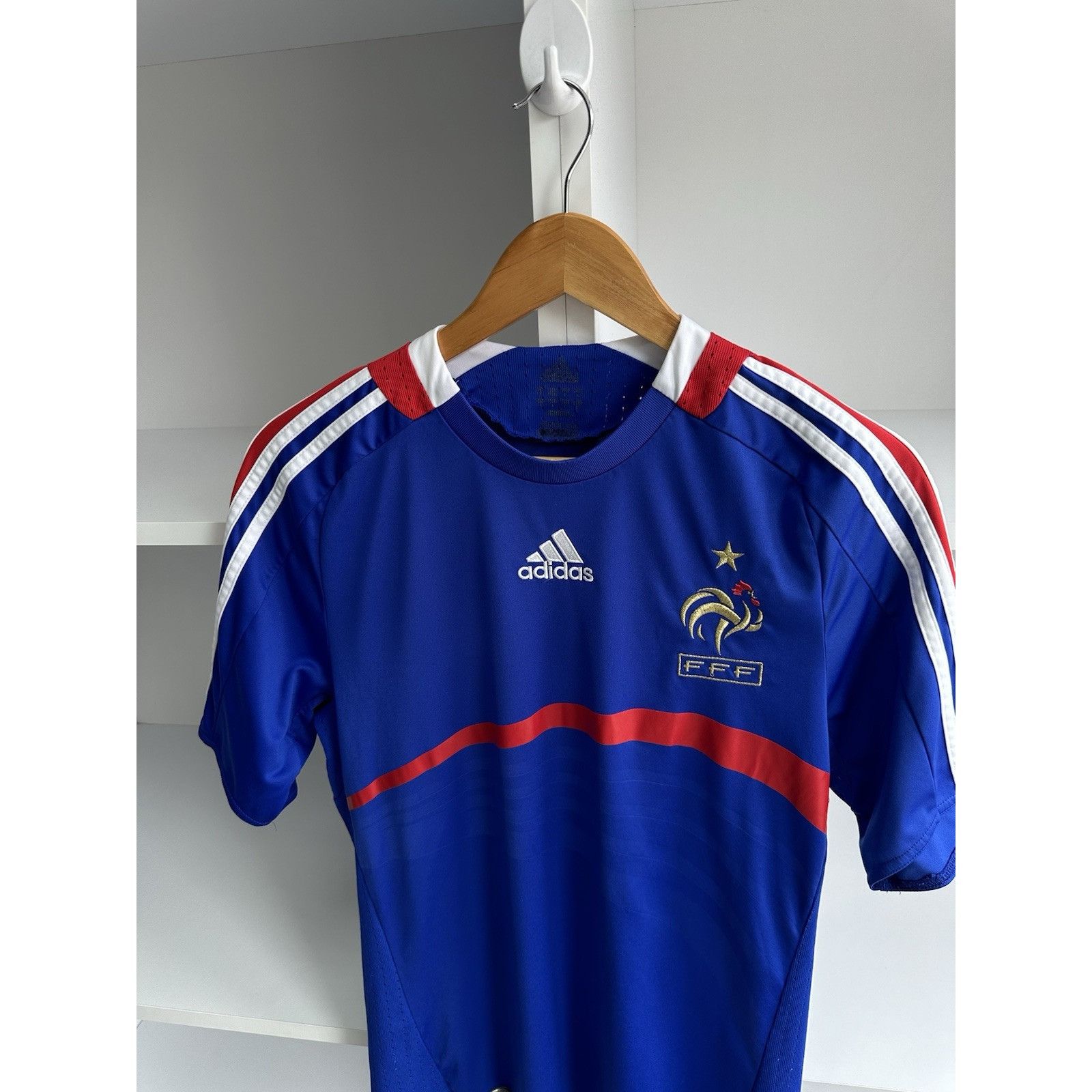 Adidas ZIDANE FRANCE 2007 2008 HOME SHIRT FOOTBALL SOCCER JERSEY AD Size US M / EU 48-50 / 2 - 8 Thumbnail