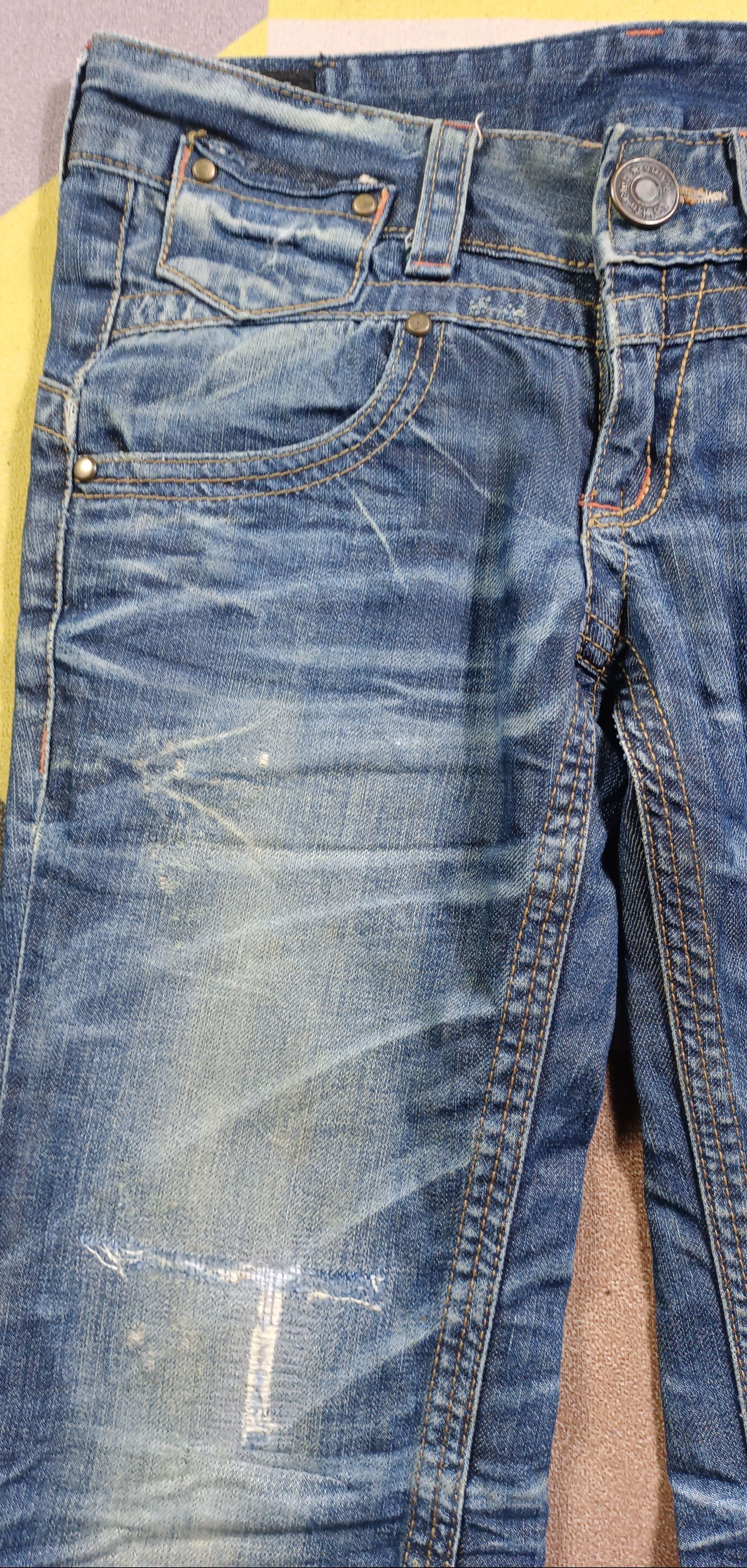 If Six Was Nine 🔥🔥LOLITA Exotic Vtg Denim Super Flare Distressed Jeans Size US 31 - 14 Thumbnail