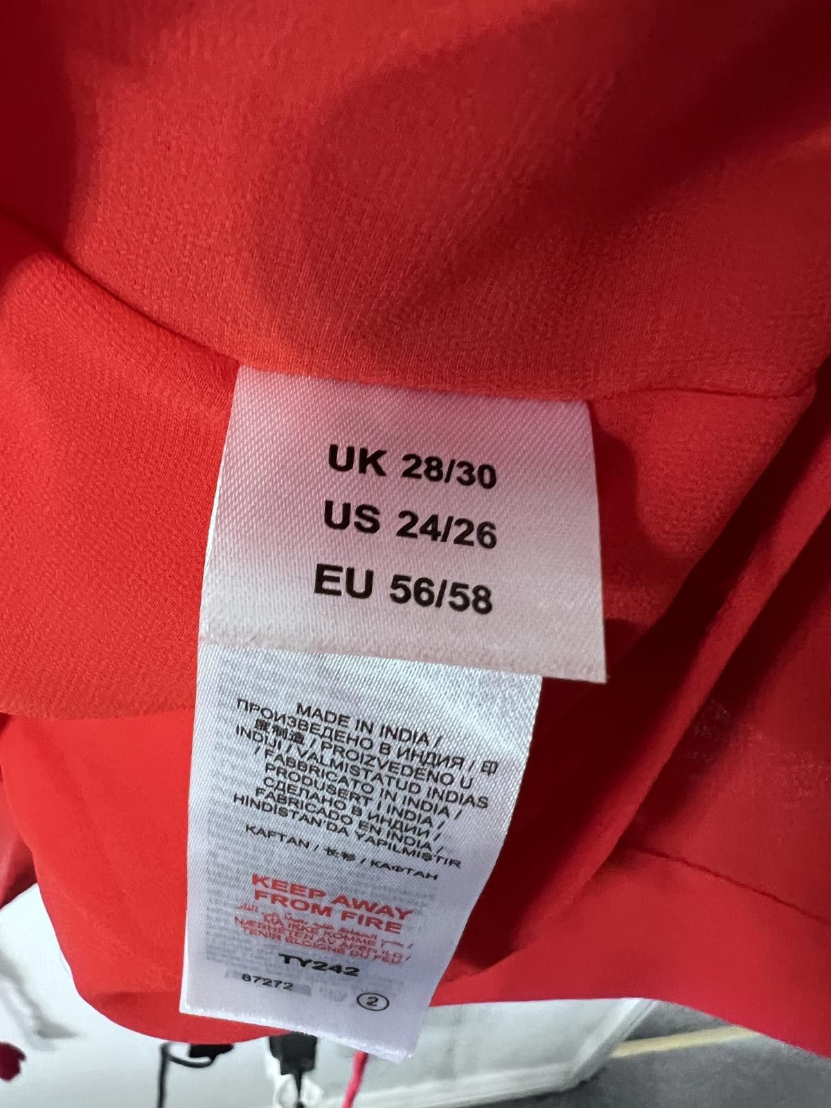 Other JD Williams Red Sheer Kaftan – UK 28/30 Size 4XL / US 24-26 - 5 Thumbnail