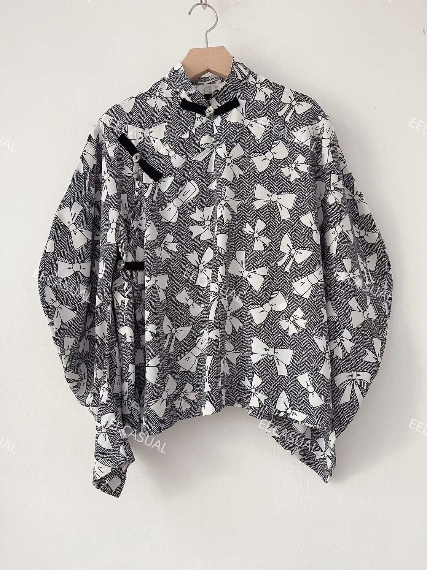 Comme des Garcons CDG Tricot Black White Bow Top Size XL / US 12-14 / IT 48-50 - 1 Thumbnail