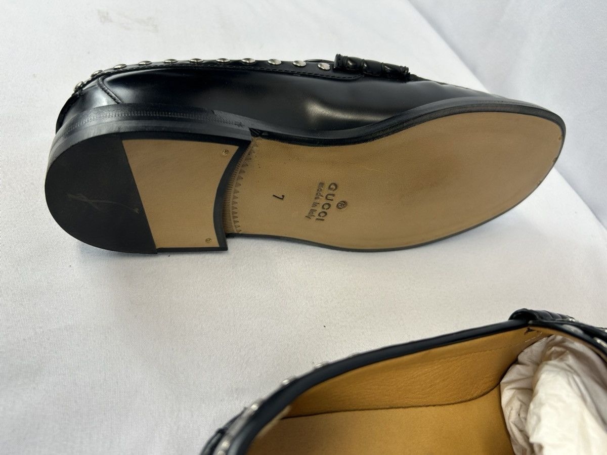 Gucci GUCCI Studded Interlocking G Leather Loafers Size US 8 / EU 41 - 10 Thumbnail