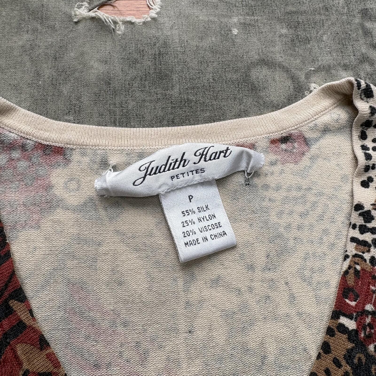 Vintage Vintage Y2K Unique Leopard Tiger Animal Floral Print Shirt Size XS / US 0-2 / IT 36-38 - 2 Thumbnail