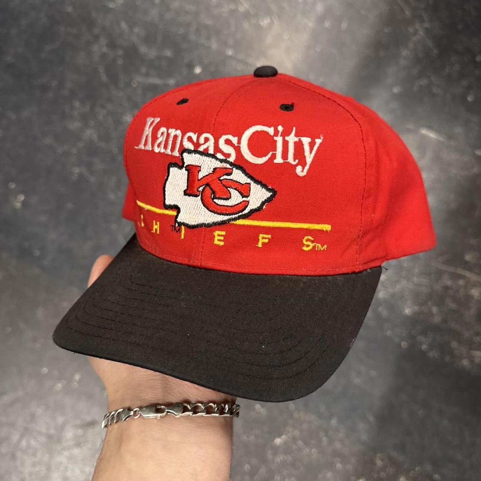 NFL Vintage 90s Kansas City Chiefs Snap Back Size ONE SIZE - 3 Thumbnail