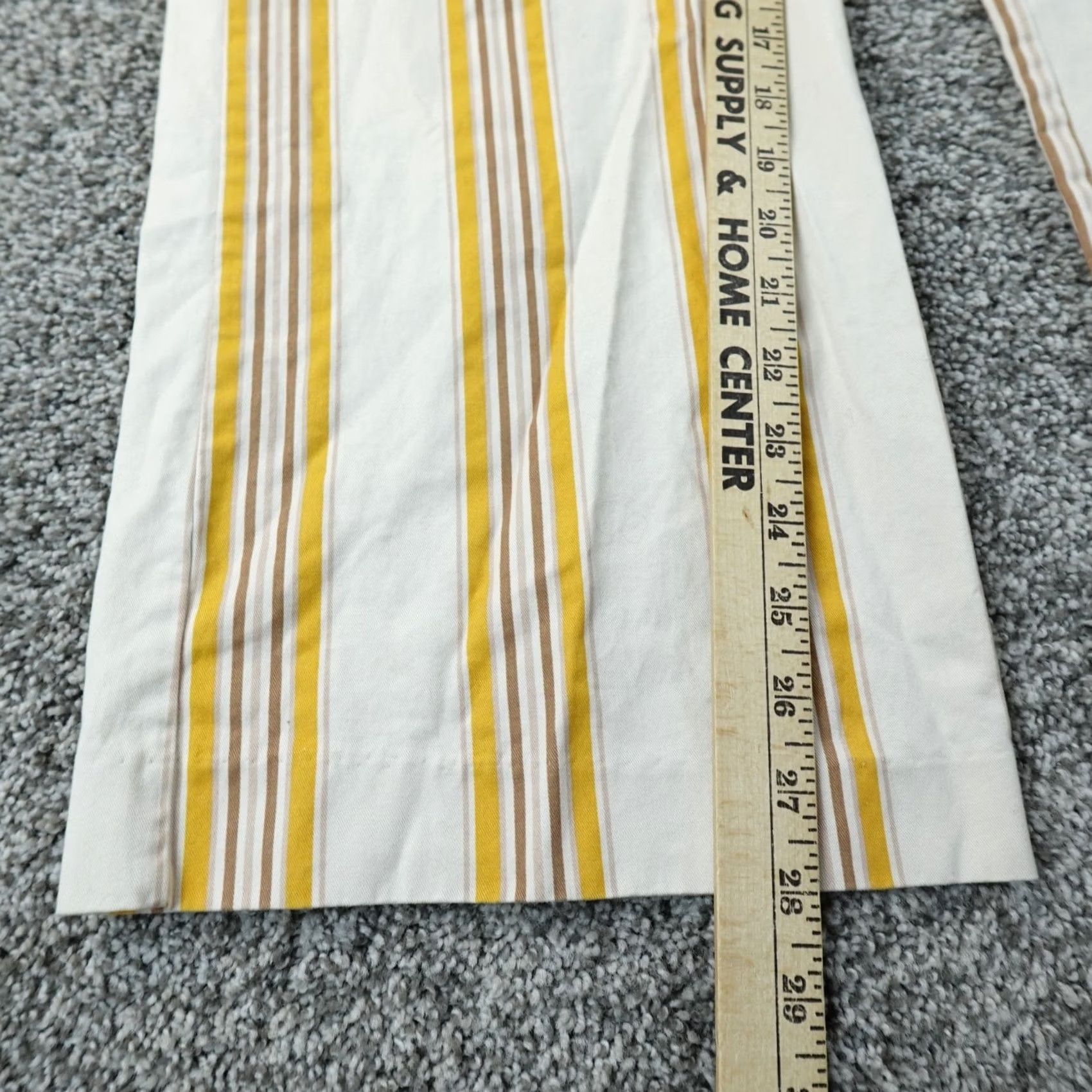 Abercrombie & Fitch Abercrombie & Fitch Pants Womens XS White Yellow Striped Pull On Wide Leg High Rise Baggy Size 40" / US 18 - 4 Thumbnail