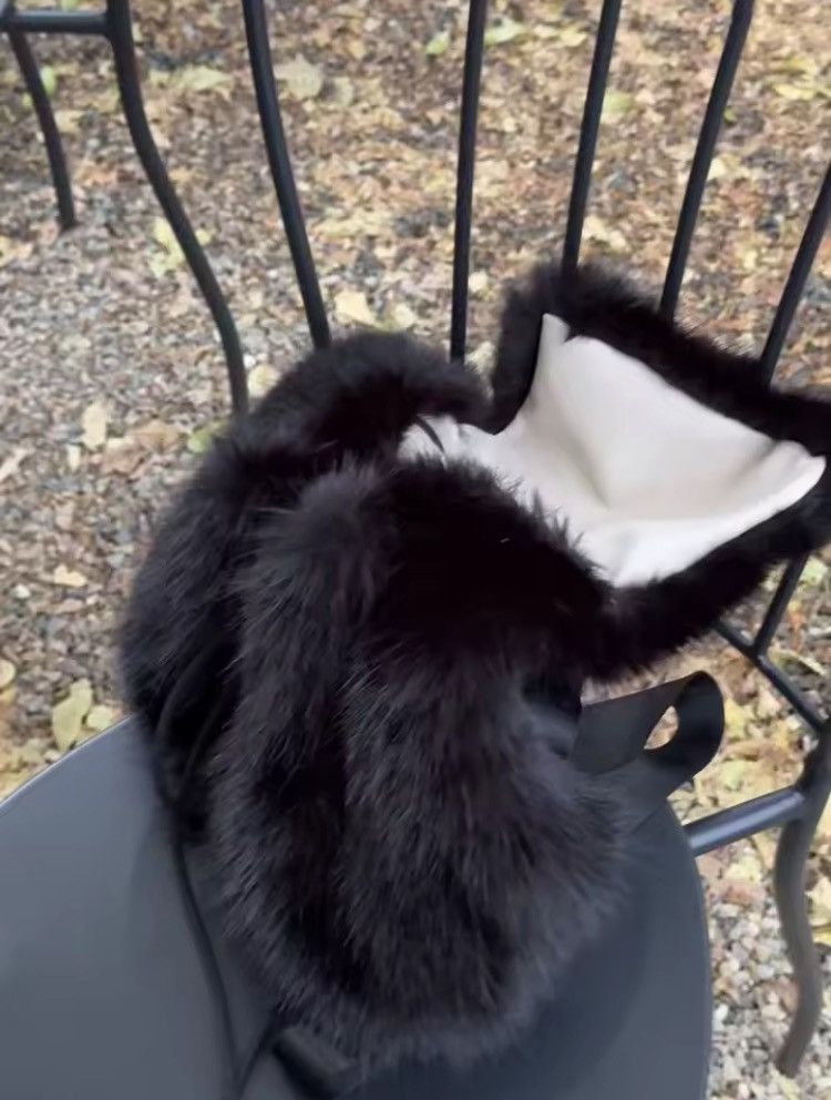 Other Y2K Plush Faux Fur Cross Backpack Unisex Size ONE SIZE - 6 Thumbnail