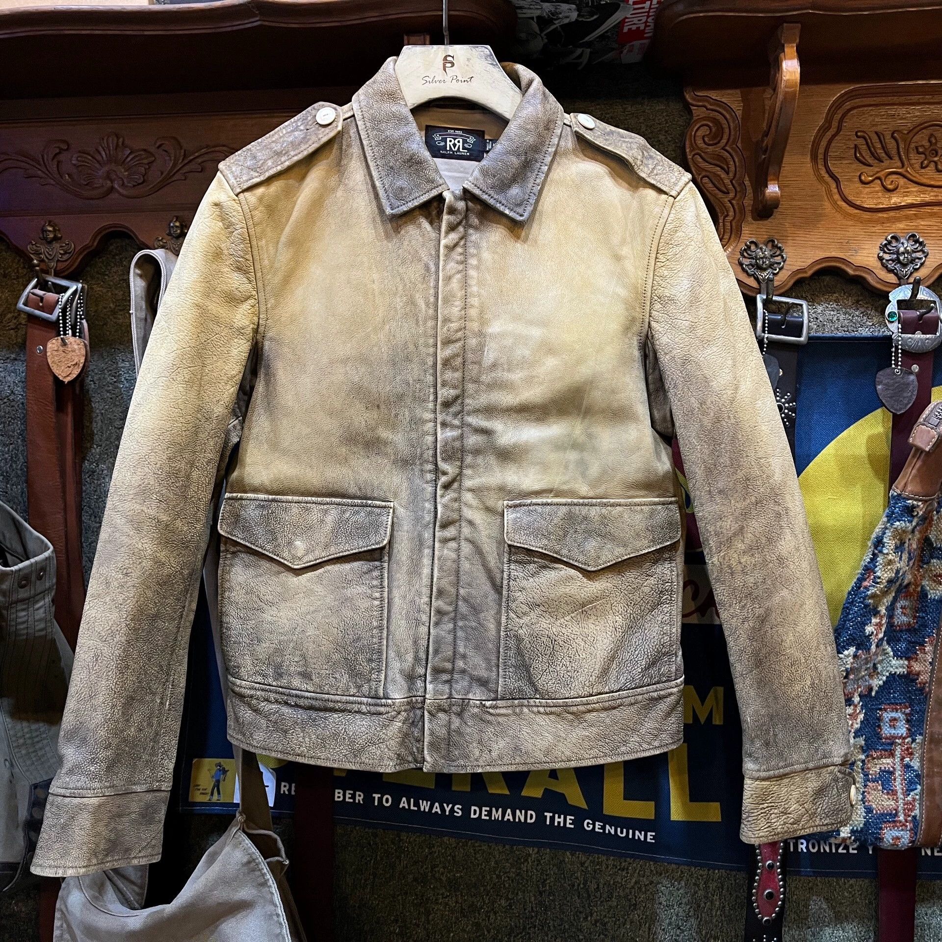 RRL Ralph Lauren RRL Rare Modified A2 Leather Jacket M | Grailed