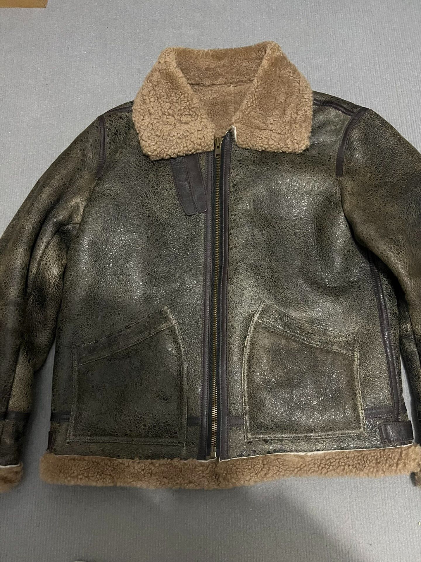 Vintage Vintage Shearling Leather Jacket XXL Size US XXL / EU 58 / 5 - 1 Thumbnail