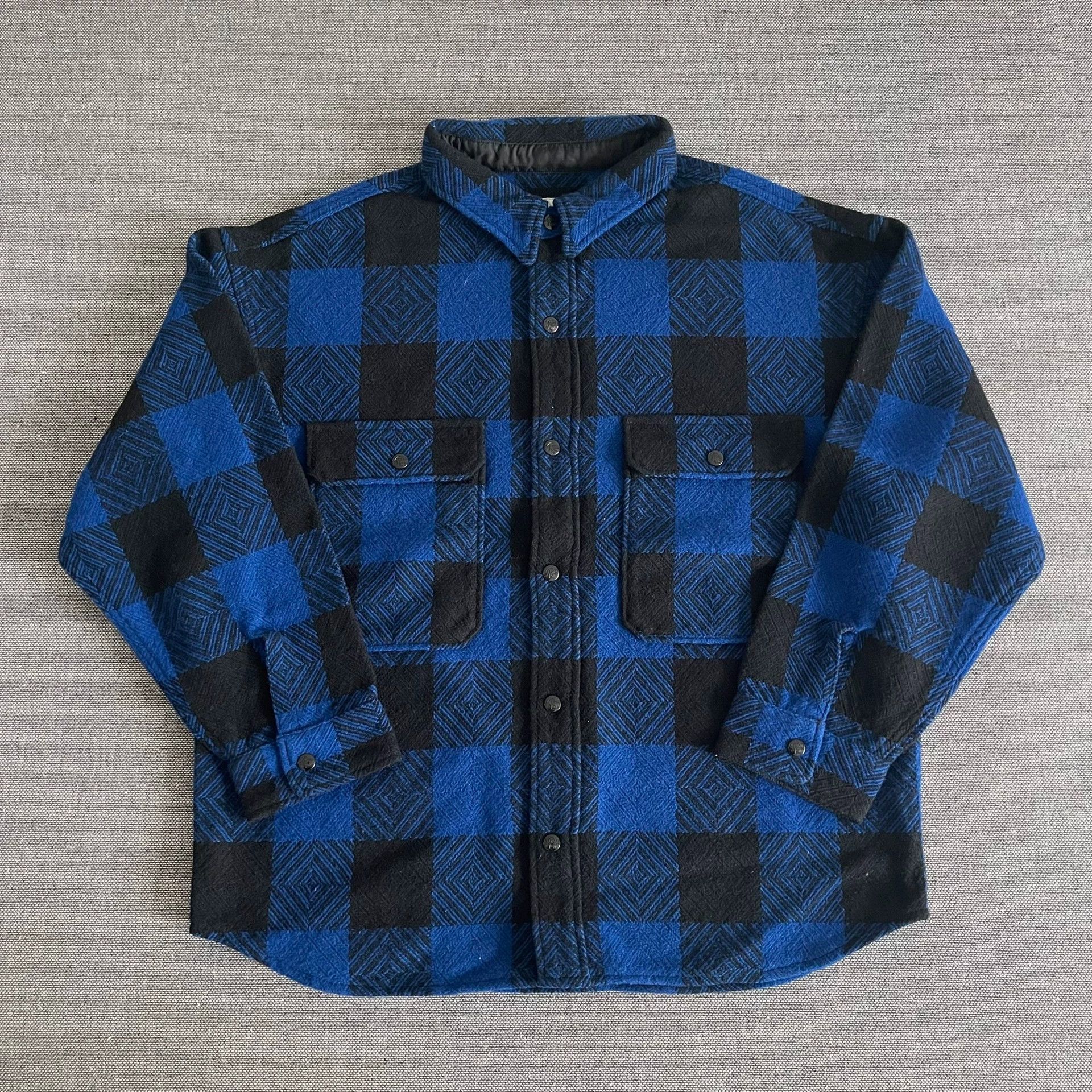 Tenderloin Tenderloin Blue Plaid Wool Shirt Jacket L Size US L / EU 52-54 / 3 - 1 Thumbnail