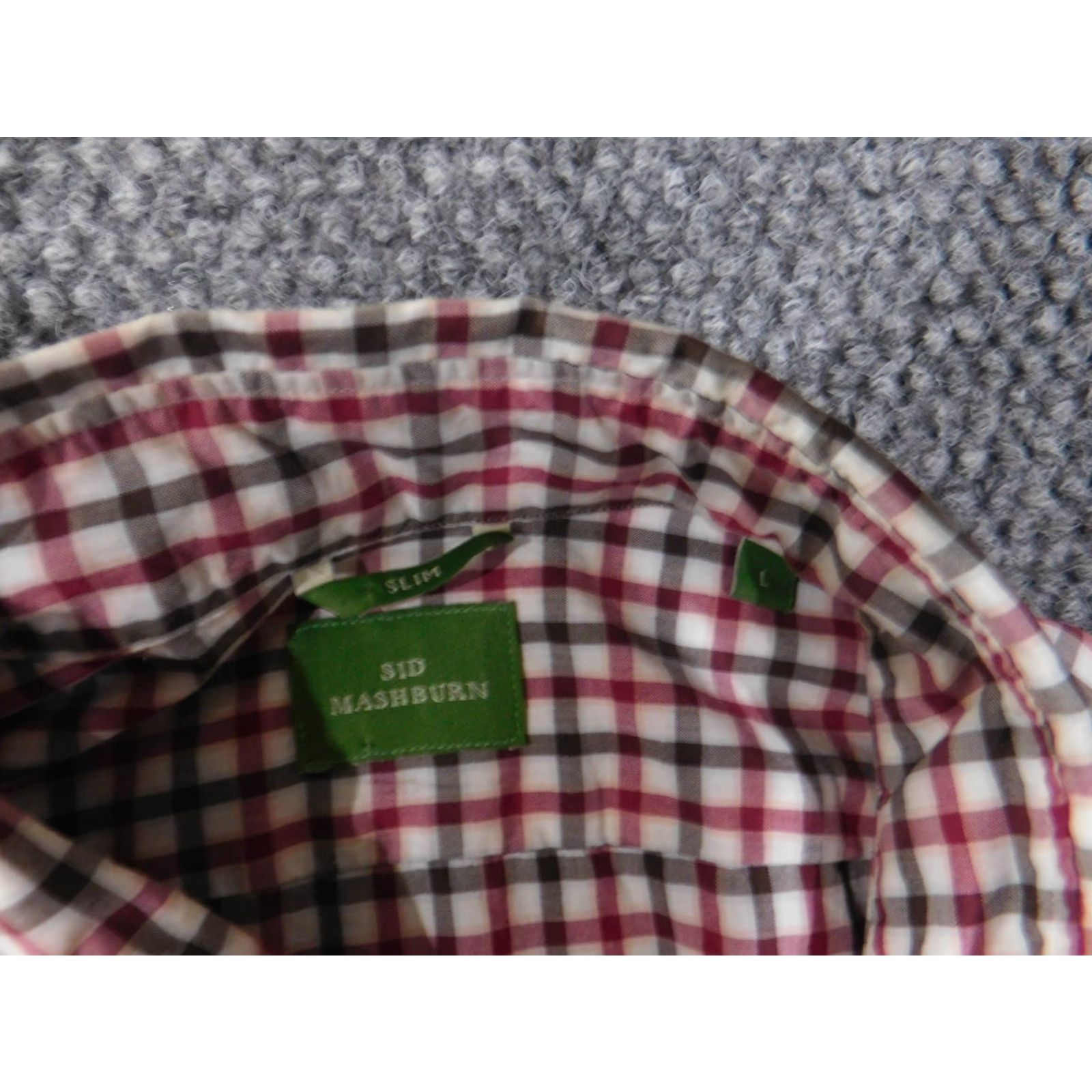 Sid Mashburn Sid Mashburn Shirt Slim Red Plaid Button-Up Long Sleeve Mens Large Casual Size US L / EU 52-54 / 3 - 5 Thumbnail