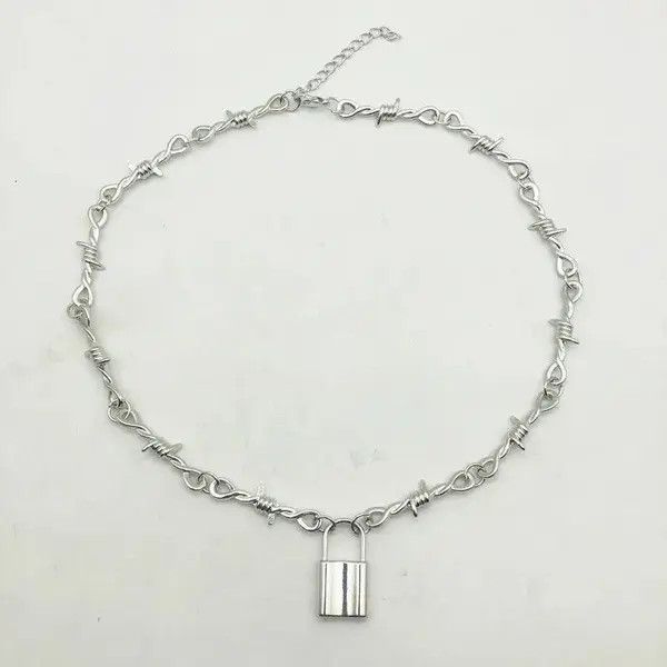 Japanese Brand × Vintage Punk Lock Barbed Wire Necklace Size ONE SIZE - 3 Thumbnail