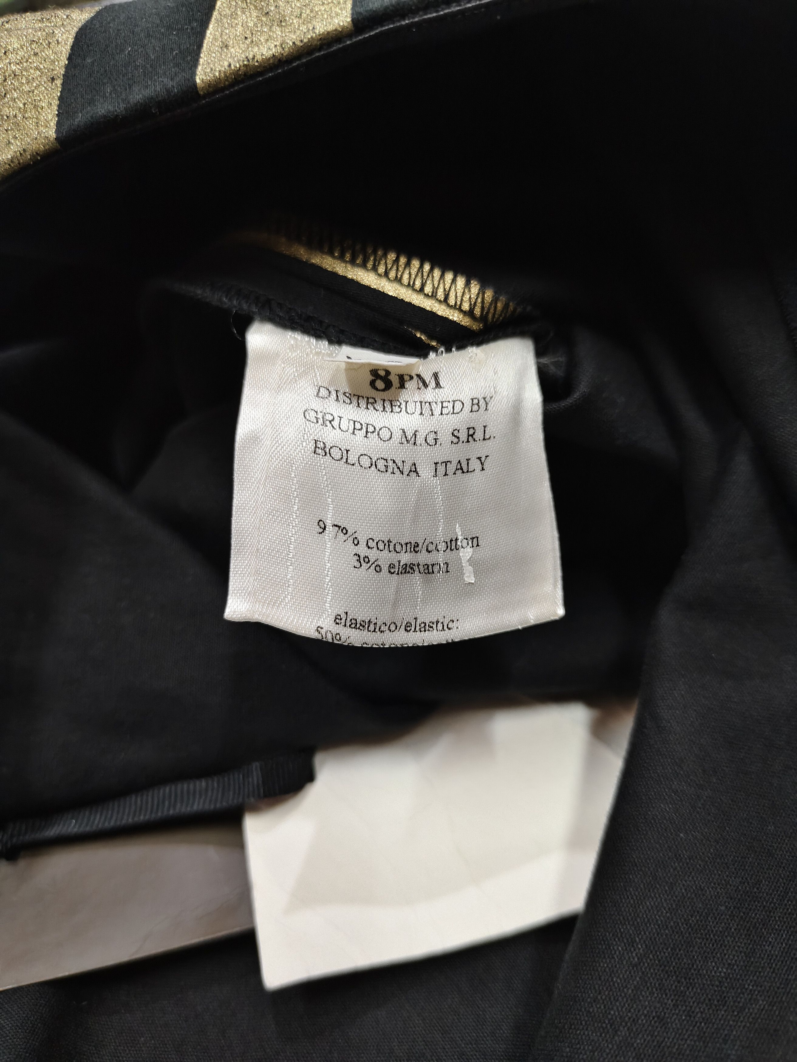 Seditionaries 🇮🇹 8PM 🇮🇹 Amalia Gonna Gold Stripe Knee Skirt Size 28" / US 6 / IT 42 - 8 Thumbnail