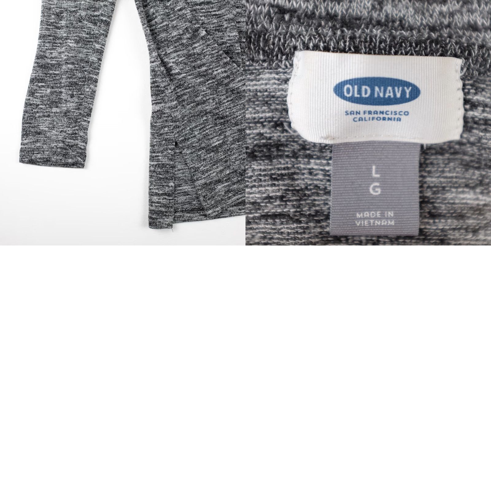 Old Navy Old Navy Shirt Gray V-Neck 3/4 Sleeve Womens Size L Size L / US 10 / IT 46 - 8 Thumbnail