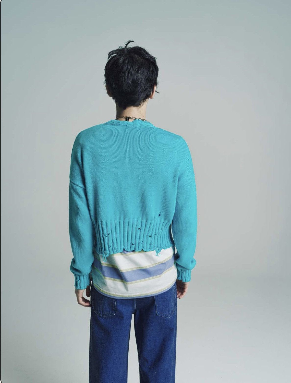 Marni Marni destroyed cropped cotton knit sweater Size US M / EU 48-50 / 2 - 10 Thumbnail