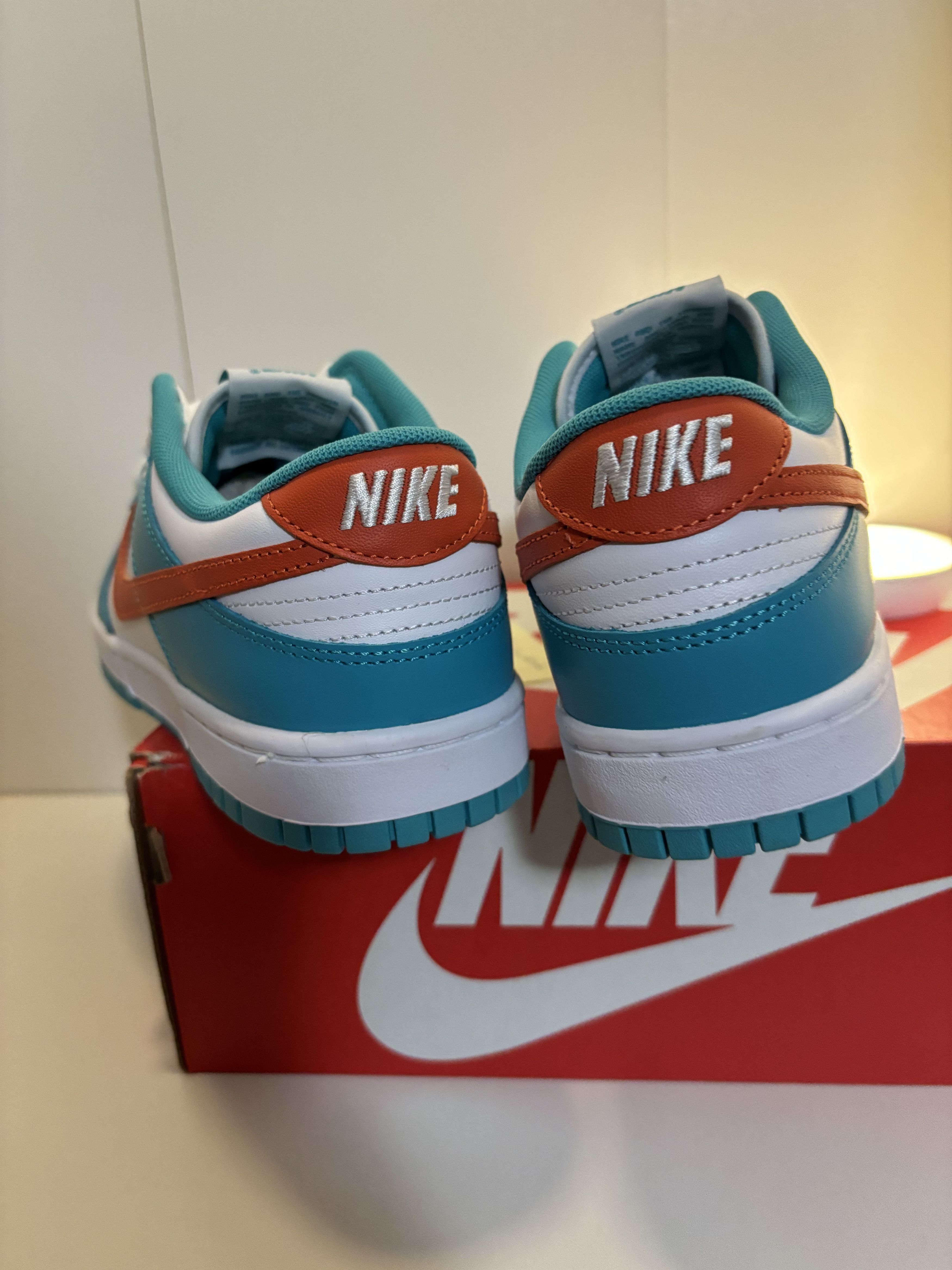 Nike Nike Low Dunk Miami Dolphins Size US 9.5 / EU 42-43 - 3 Thumbnail