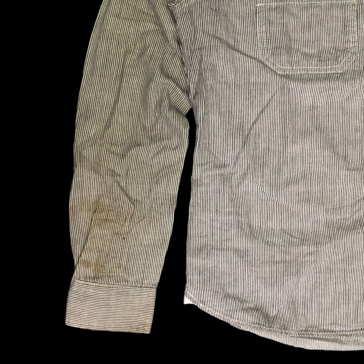Dickies Selvedge hickory stripe work wear button up shirt