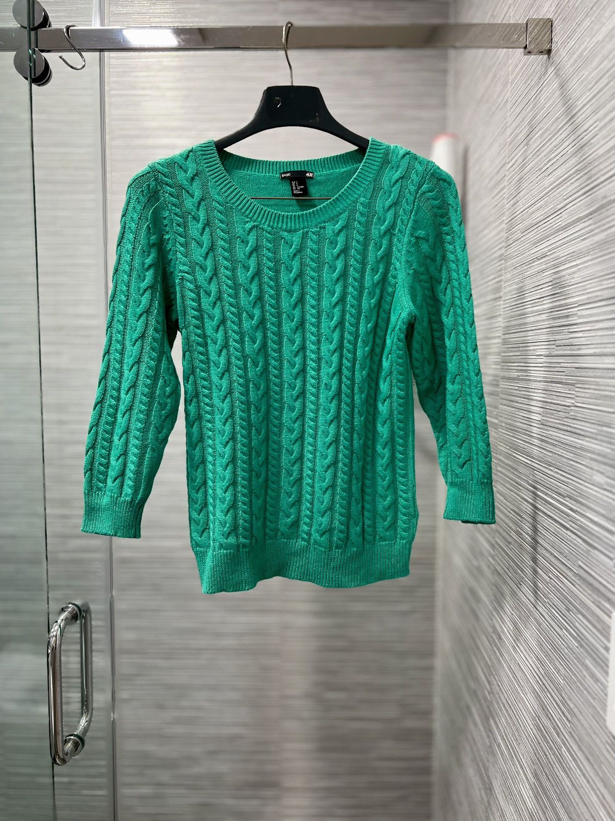 H&M Women’s H&M Basic Green Cable Knit Sweater Size S knit Size S / US 4 / IT 40 - 5 Thumbnail