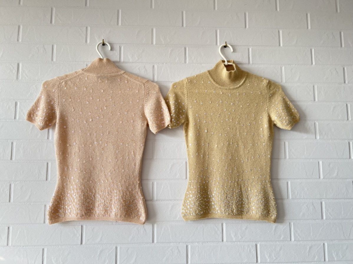 Mugler Mugler T-Shirt 100% Cashmere Short Sleeve Pink Size S/M Size M / US 6-8 / IT 42-44 - 11 Thumbnail