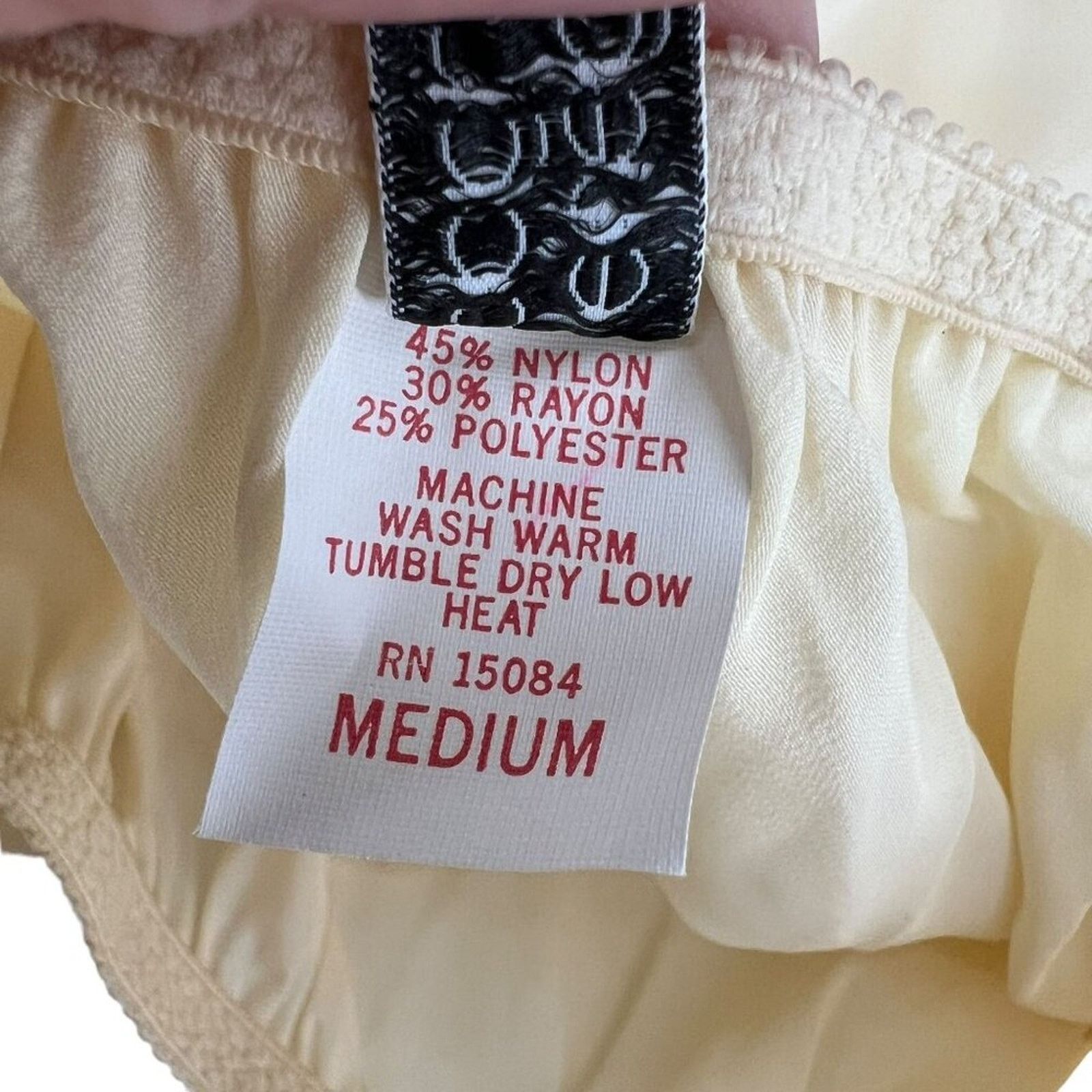 Vintage Vintage Bloomingdales Lingerie Ivory Double Tulip Slit Size ONE SIZE - 6 Thumbnail