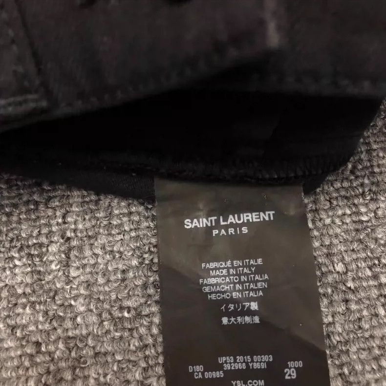 Saint Laurent Paris saint laurent five-zip black denim pants-2507 Size US 29 - 4 Thumbnail