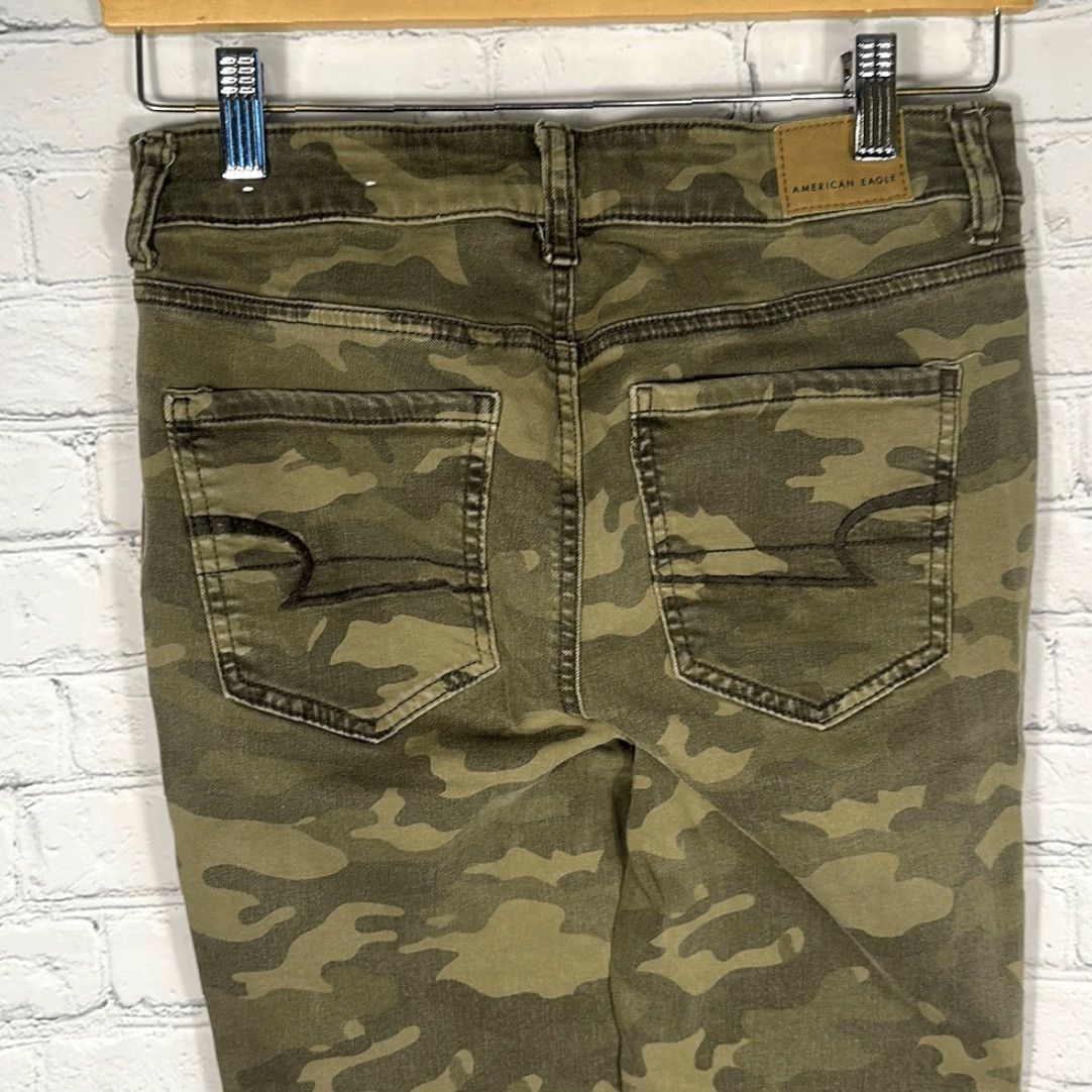 Vintage American Eagle AE Jeans Womens 4 Camo Hi Rise Jegging Super Stretch Legging Size 27" / US 4 / IT 40 - 6 Thumbnail