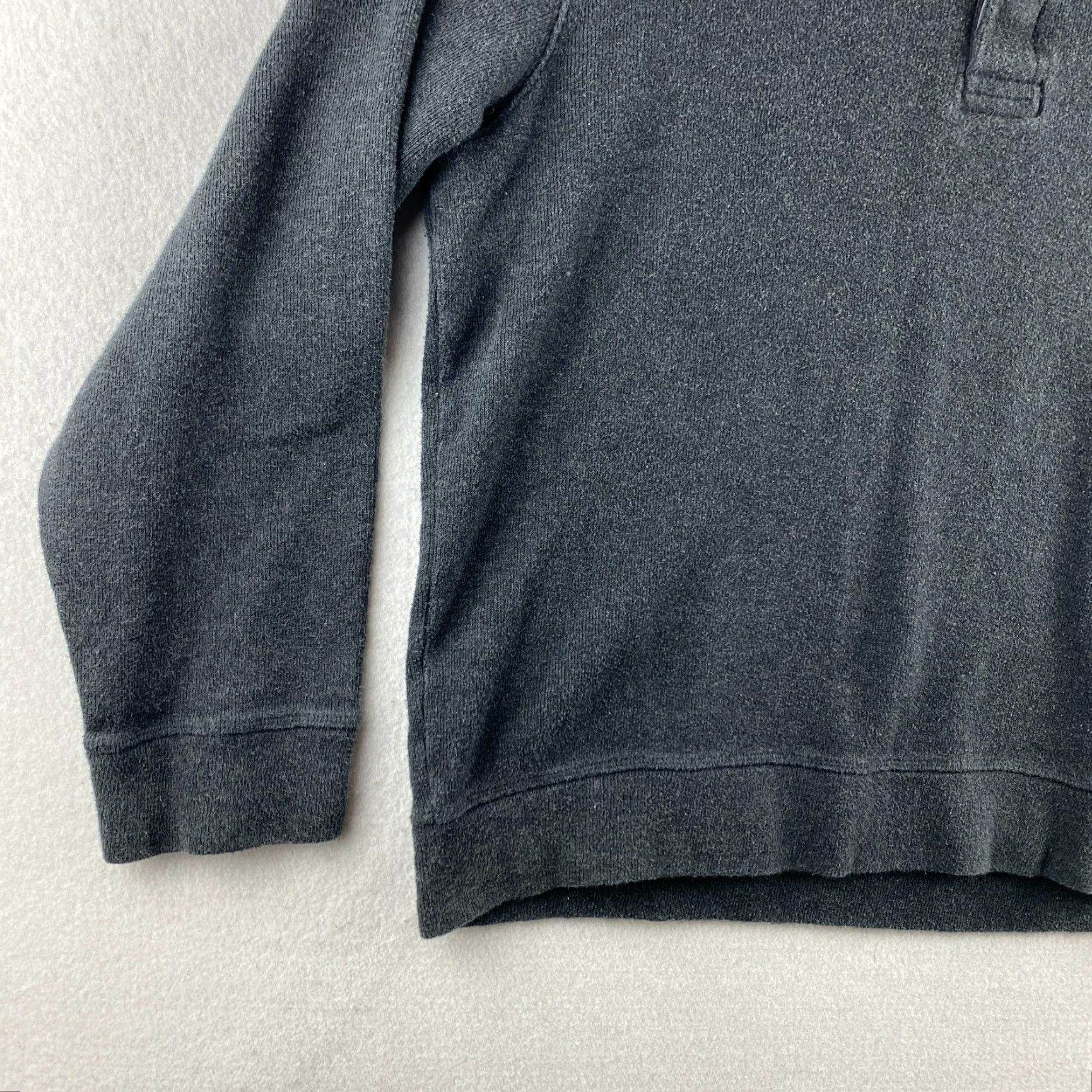 Lands' End Lands' End Sweater Mens Large L Gray 1/4 Button Pullover Fleece Long Sleeve Regular Fit Casual Modern Mens Size US L / EU 52-54 / 3 - 5 Thumbnail