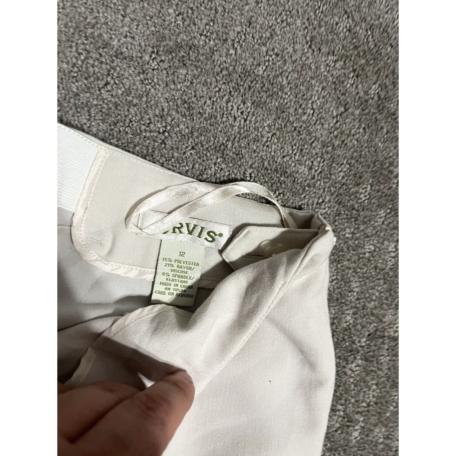 Orvis Orvis Womens Beige Straight Pants 12 Cropped 25 In Inseam Polyester Rayon Blend Cargo Size 34" / US 12 / IT 48 - 5 Thumbnail