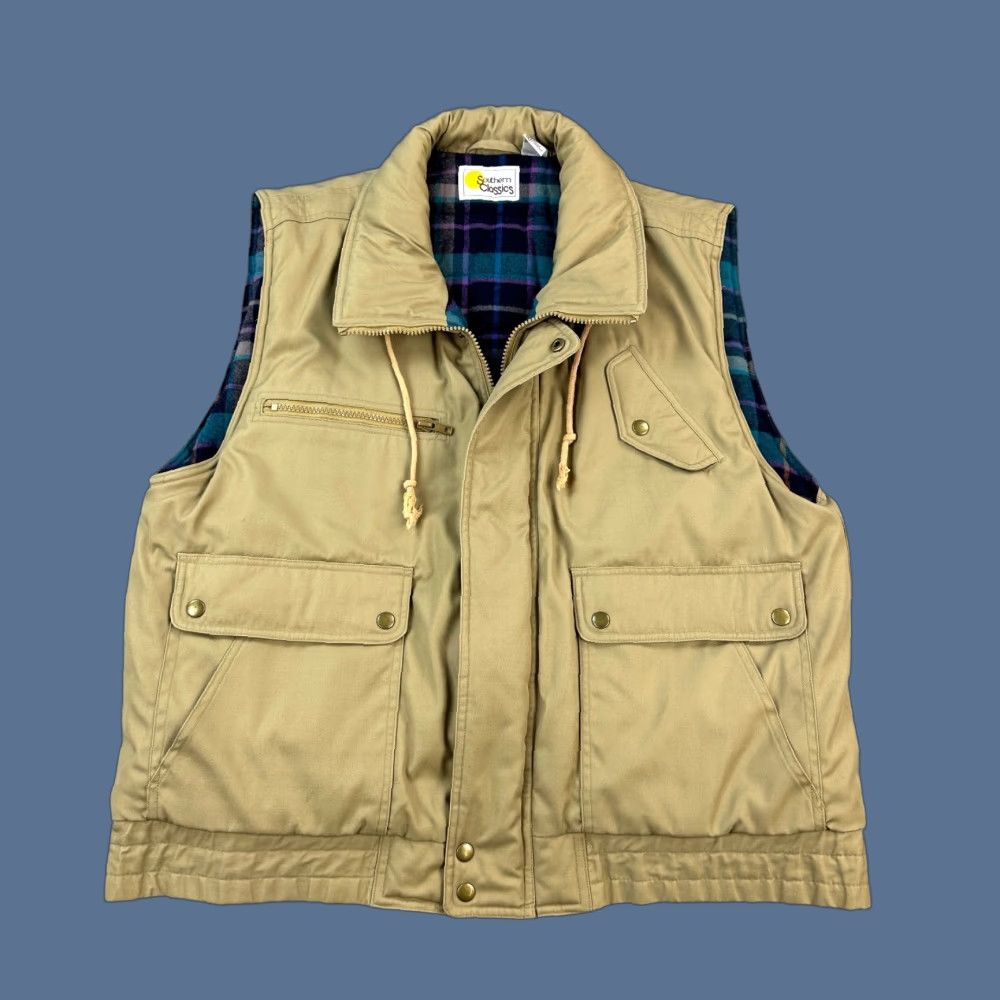 Vintage VINTAGE Southern Classics Vest Mens L Plaid Flannel Lined Hunting Outdoor Jacket Coat Size US L / EU 52-54 / 3 - 1 Thumbnail