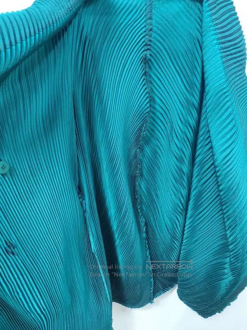 Issey Miyake Issey Miyake Metallic Curve Ruffled Coat Size 2 Size M / US 6-8 / IT 42-44 - 3 Thumbnail