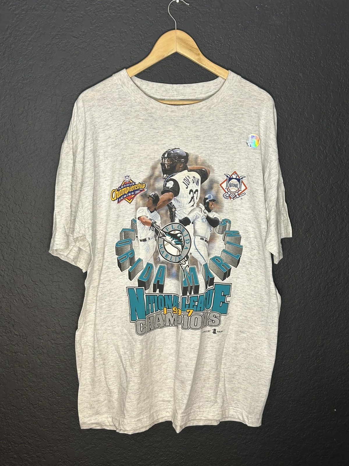 MLB 97’ MLB Florida Marlins National League Champions T Shirt Size US XL / EU 56 / 4 - 1 Thumbnail