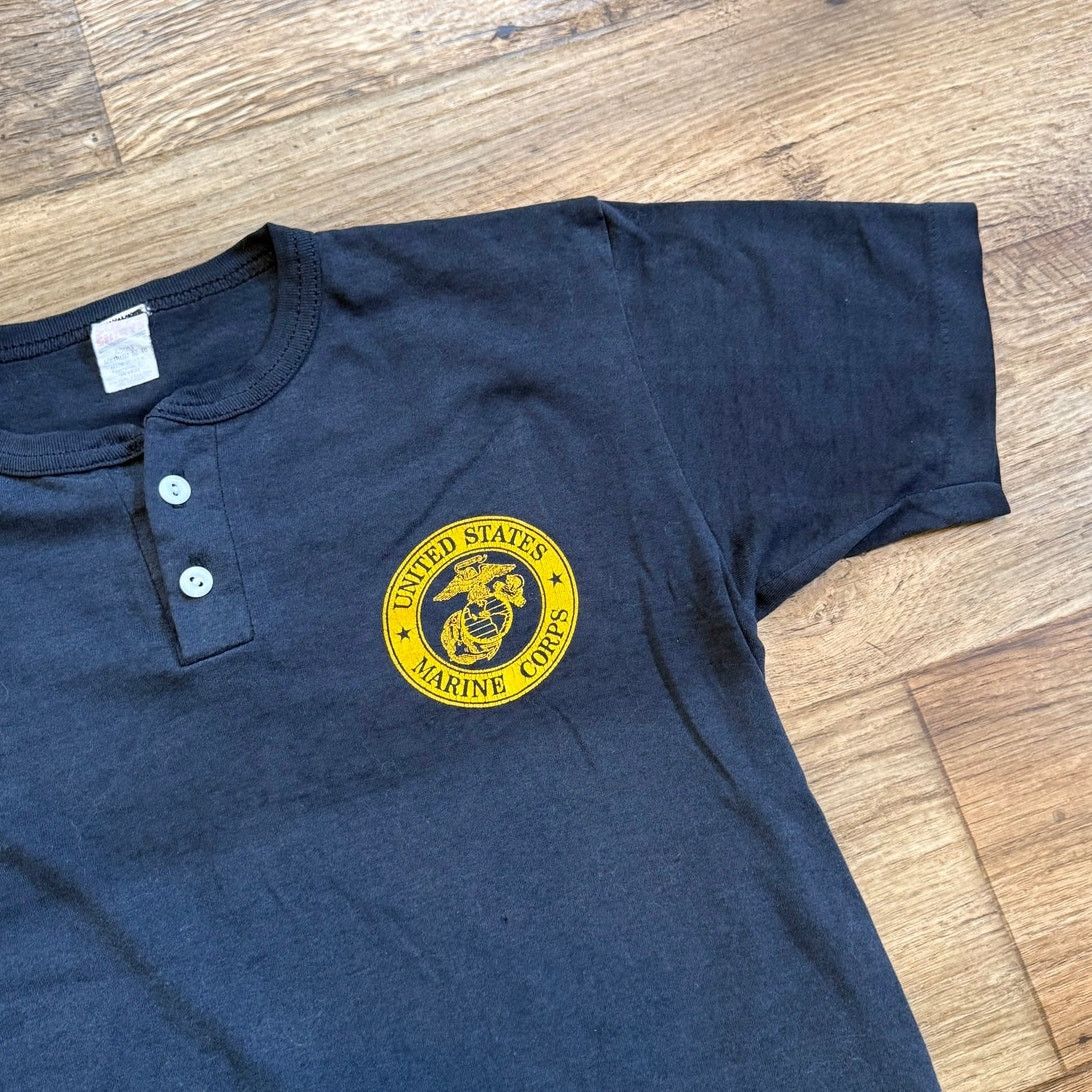 Soffe Vintage United States Marine Corps Henley Tee Shirt Size US M / EU 48-50 / 2 - 2 Thumbnail
