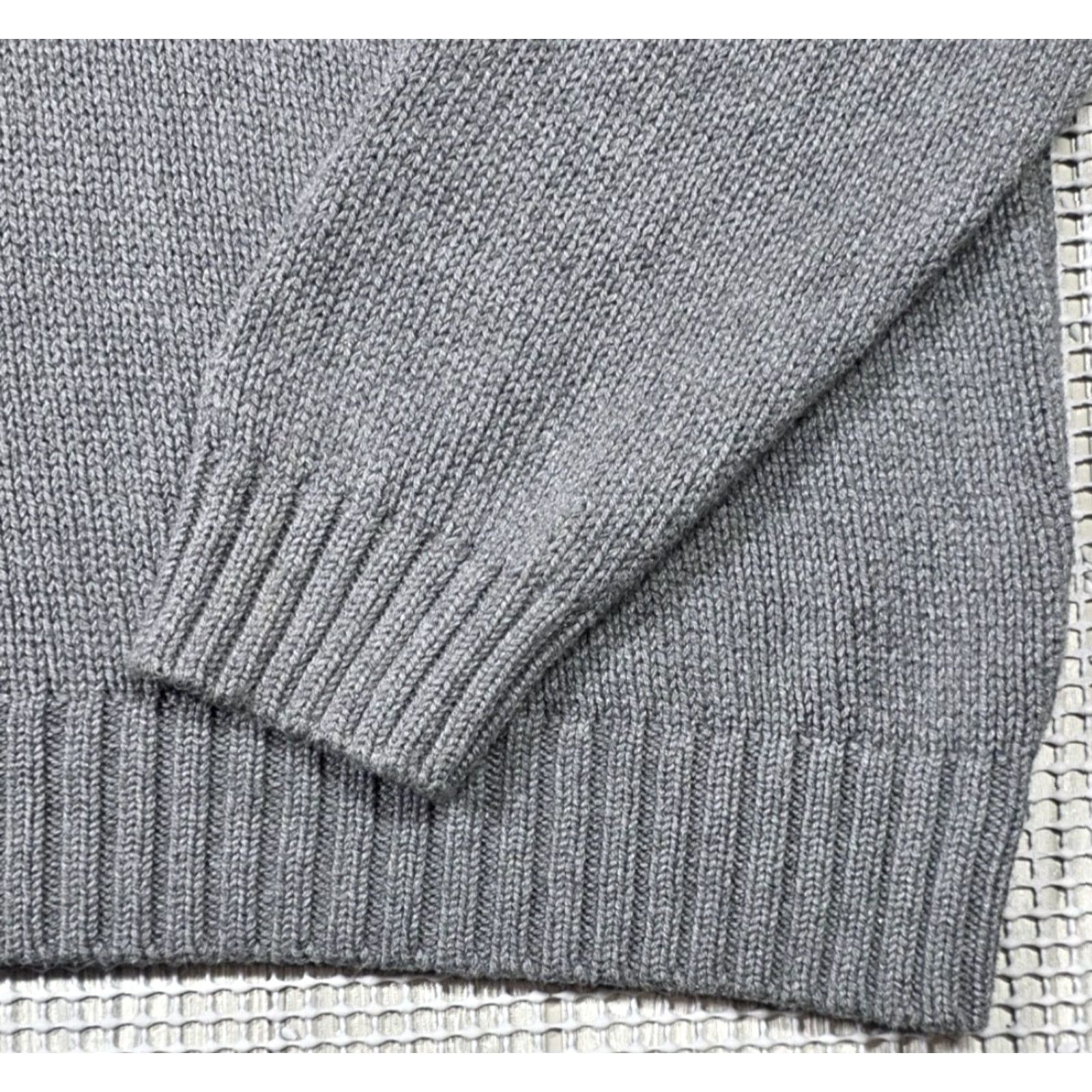 Polo Ralph Lauren VINTAGE Polo Ralph Lauren Mens 2XL Gray Quarter Zip Heavyweight Sweater Mockneck Maroon Pony Knit Pullover Zipper Embroidered Logo Size US XXL / EU 58 / 5 - 4 Thumbnail