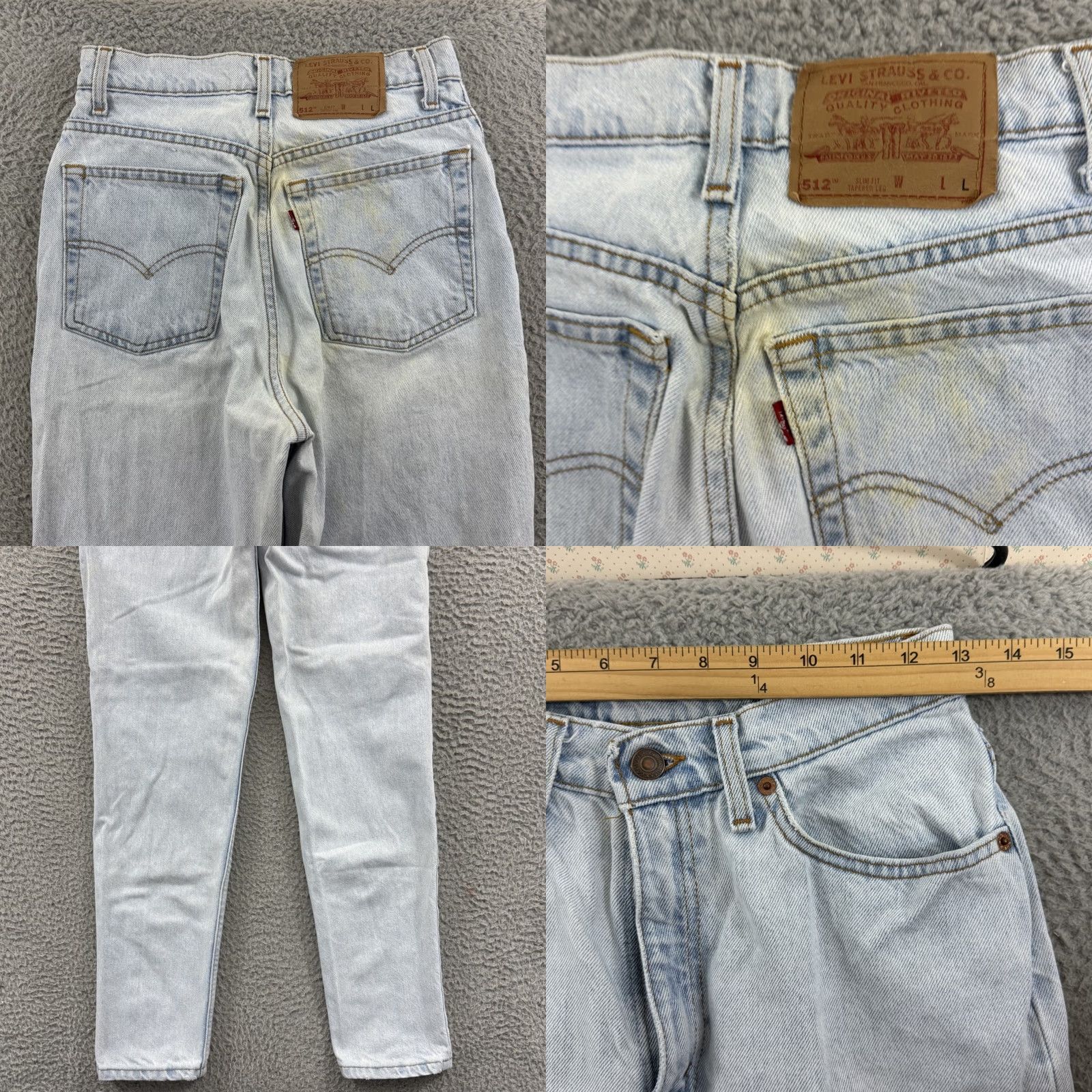 Levi's VINTAGE Levi's 512 Jeans Womens Slim 26x32 Light Wash 90s USA Jeans Size 30" / US 8 / IT 44 - 8 Thumbnail