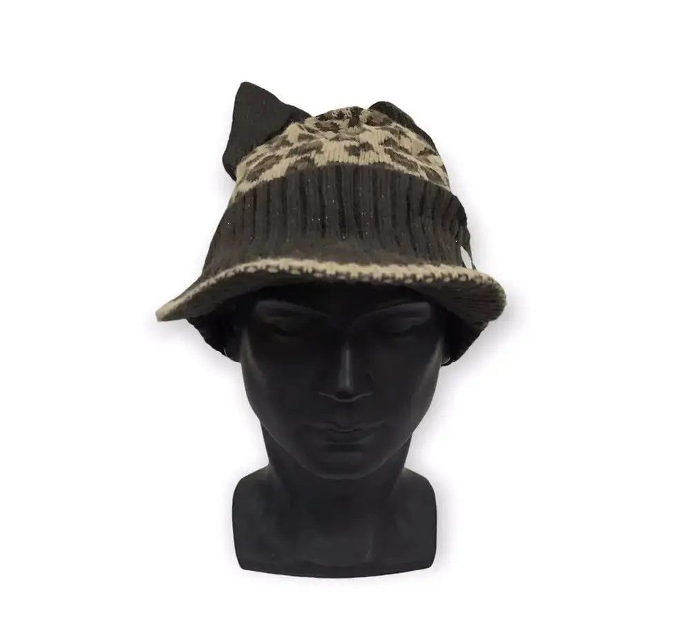 Japanese Brand Japanese Brand Leopard Bunny Horn Beanie Hat Size ONE SIZE - 2 Thumbnail