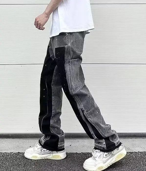 Japanese Brand Black Color Graffiti Flared Denim Pant Size US 32 / EU 48 - 4 Thumbnail