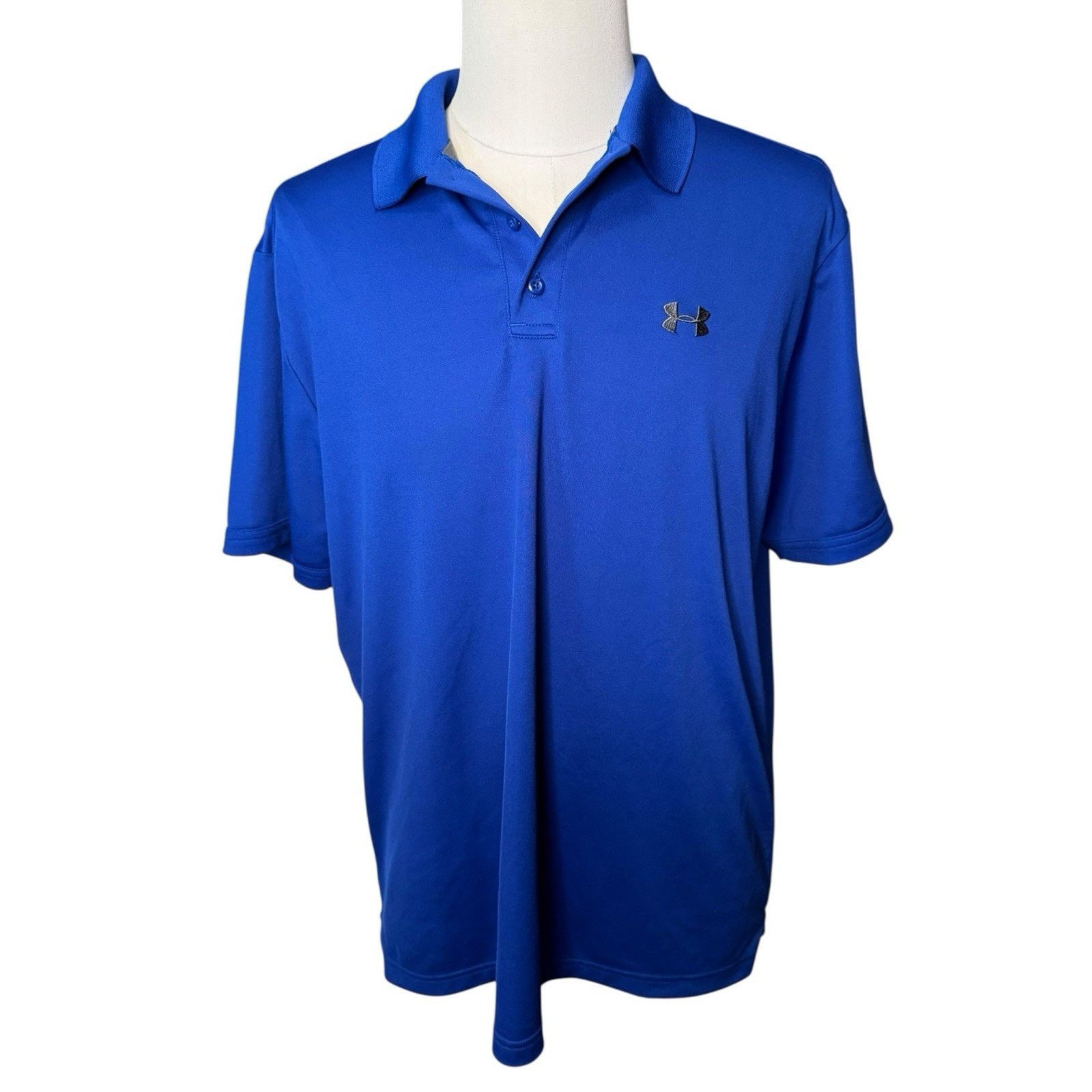 Under Armour Two Under Armour Heat Gear Polo Golf Shirts Loose Fit Blue Size US XL / EU 56 / 4 - 7 Thumbnail