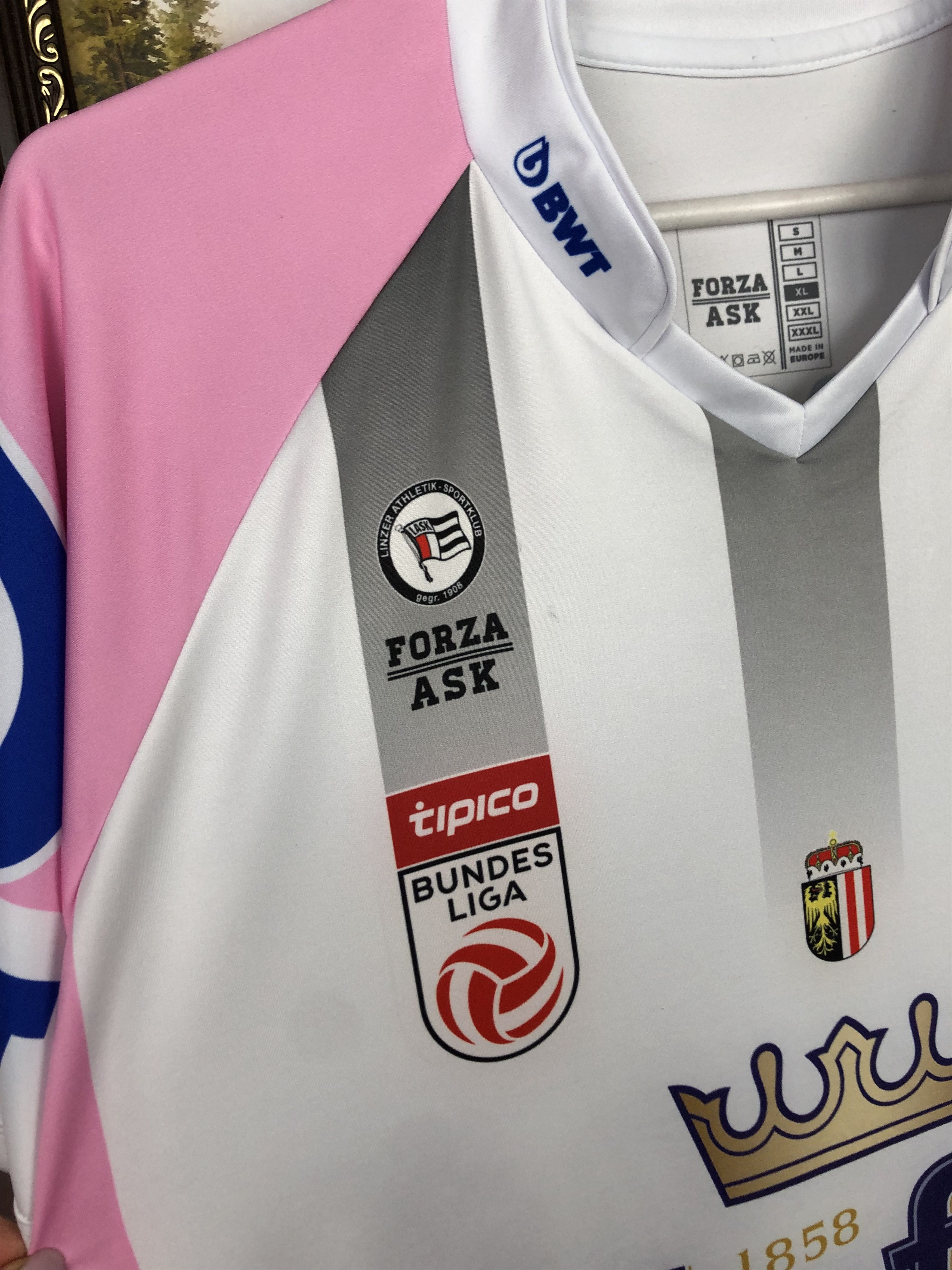 Other LASK Linz Home football shirt 2019 Soccer Jersey Mens Trikot Size US XL / EU 56 / 4 - 4 Thumbnail