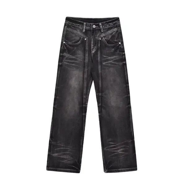 Japanese Brand Tomoko x Fumie Washed Black Distressed Loose Hip Hop Jeans Size US 34 / EU 50 - 5 Thumbnail