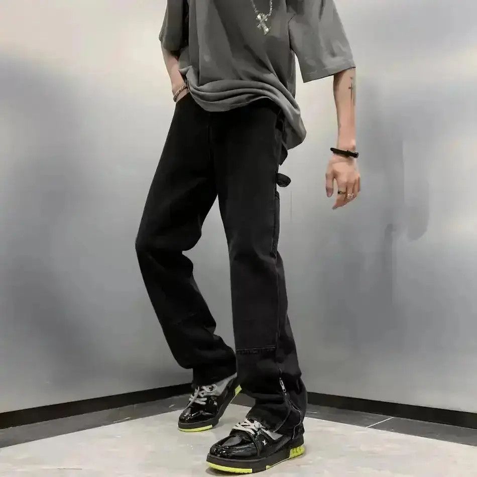 Japanese Brand Y2K Fashion Ankle Zipper Baggy Cargo Jeans Size US 32 / EU 48 - 1 Thumbnail