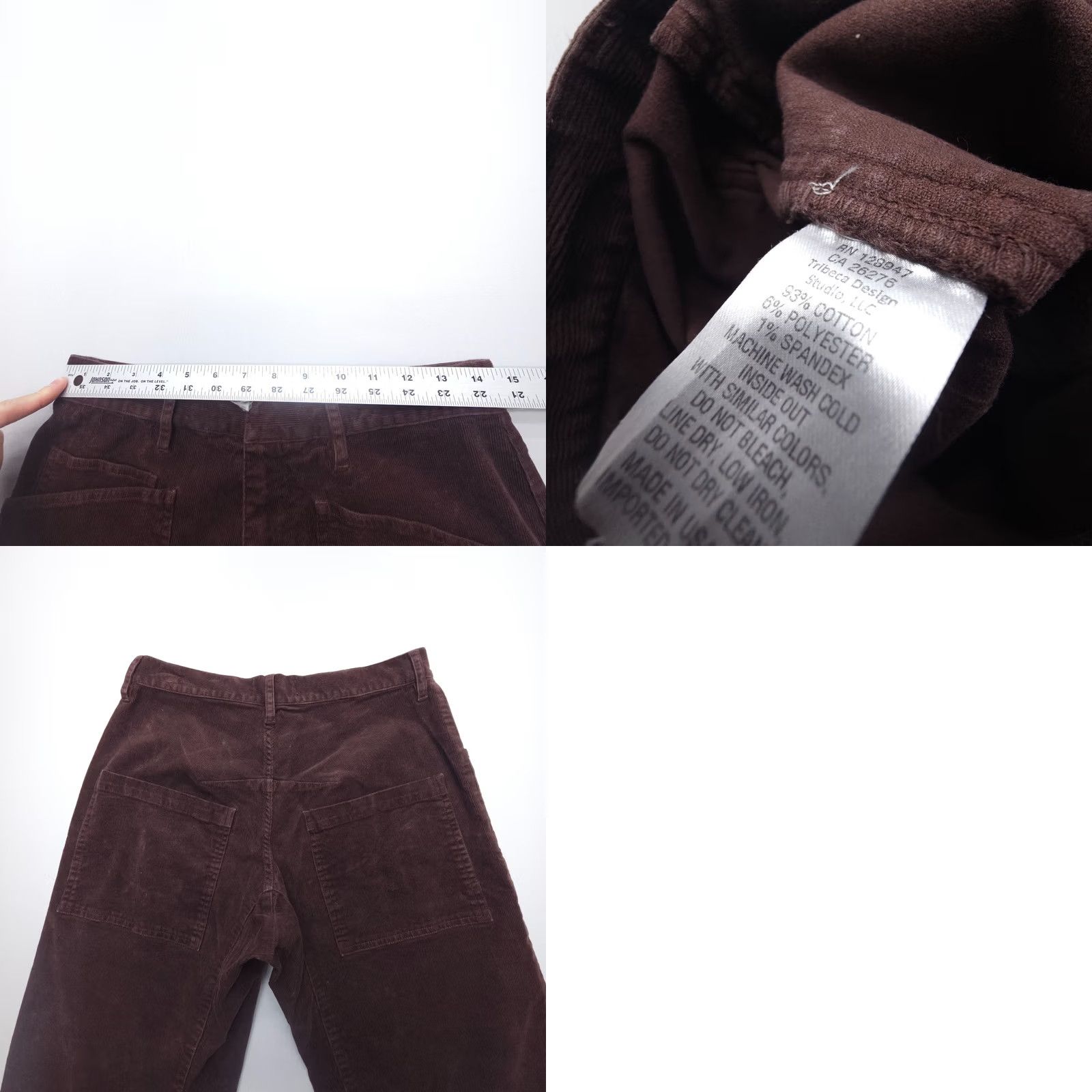 Nili Lotan Nili Lotan Shon Pants Wide-Leg Corduroy Merlot 2 High Rise USA Women Vintage No Size 26" / US 2 / IT 38 - 8 Thumbnail
